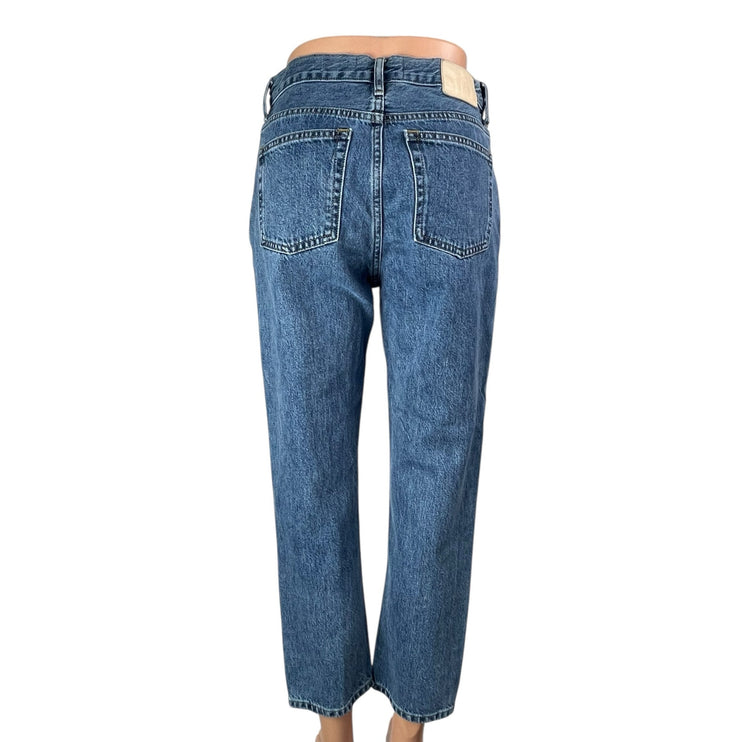 Everlane The 90's Cheeky Blue High Waisted Straight Leg Denim Jeans Pants Sz 26