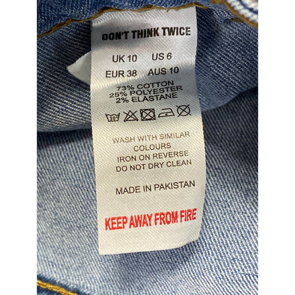 DTW Don't Think Twice Wim Women's Blue High Waisted Mom Denim Jean Shorts Sz 6