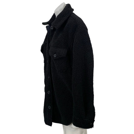 Aritzia Wilfred Free Ganna Black Long Sleeve Button Down Shacket Coat Jacket S