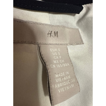 H&M Women's Black Long Sleeve Notch Lapel Career Open Blazer Coat Jacket Size S