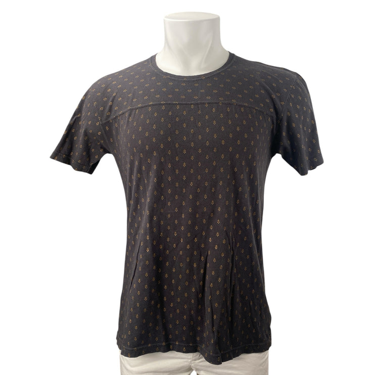 Marc Jacobs Men's Brown Floral Printed Crewneck Short Sleeve Tee T-shirt Top S