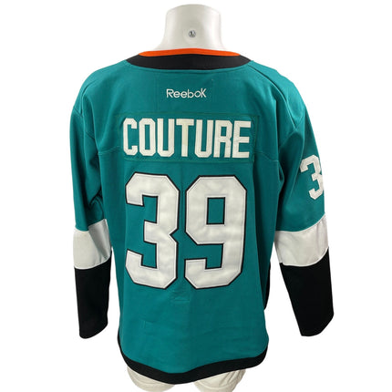 Reebok NHL San Jose Sharks 2015 Stadium Series Men's Teal Black Hockey Jersey 50