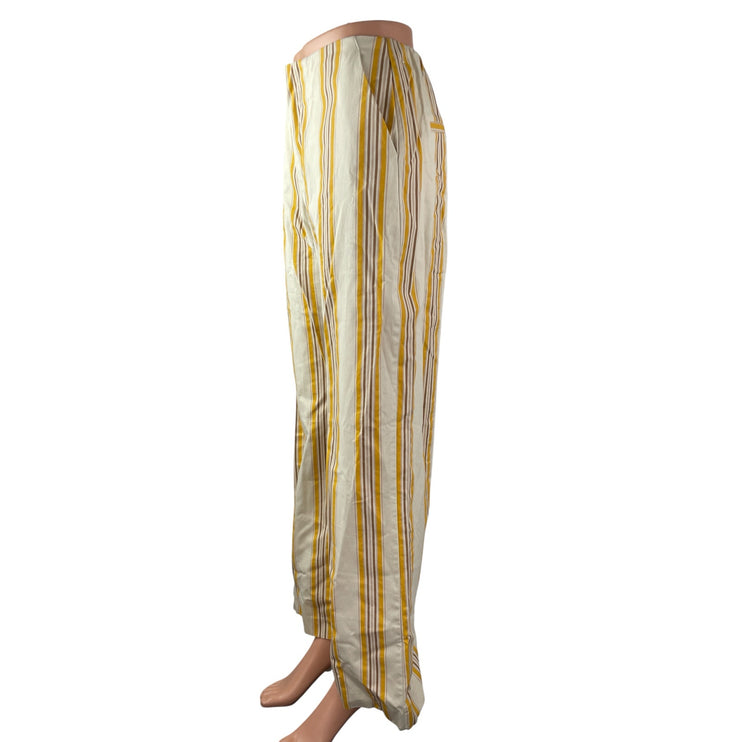 Abercrombie & Fitch Women's Stripe High Rise Palazzo Wide Leg Trousers Pants S