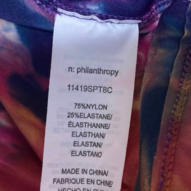 n:Philanthropy Multicolor Tie Dye Sleeveless Crop Top Leggings Pants Set Size S