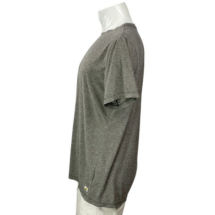 Vuori Men's Gray Short Sleeve Crew Neck Basic Workout T Shirt Tee Top Size L