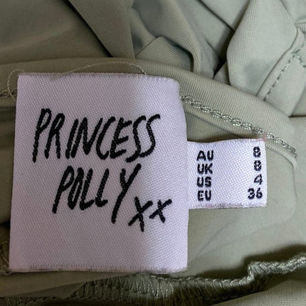 Princess Polly Women's Green Long Sleeve Stretch Cardigan Bolero Crop Top Size 4