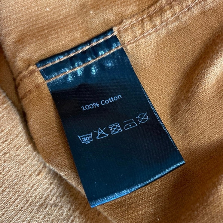 Todd Snyder Mens Tan Corduroy Pocket Long Sleeve Button Down Shirt Jacket Size L