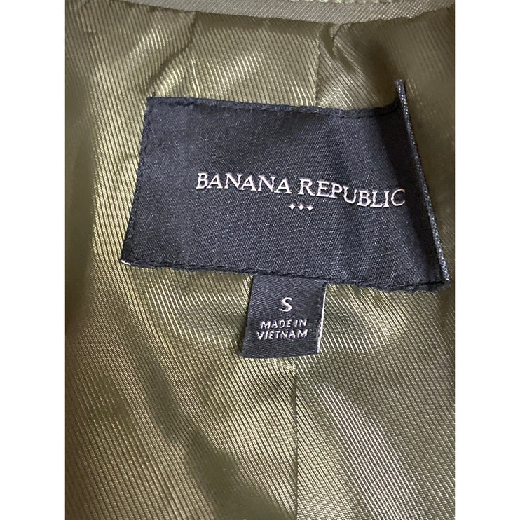 Banana Republic Women's Olive Green Long Sleeve Tie Waist Coat Jacket Size S