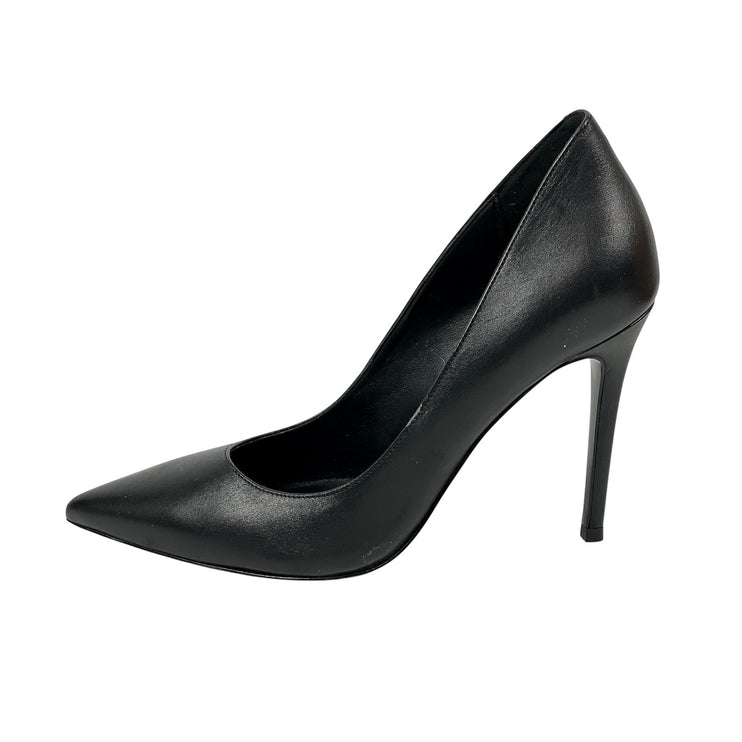 Michael Kors Alina Flex Women's Black Leather Pointed Toe Stiletto Heels Shoes 8