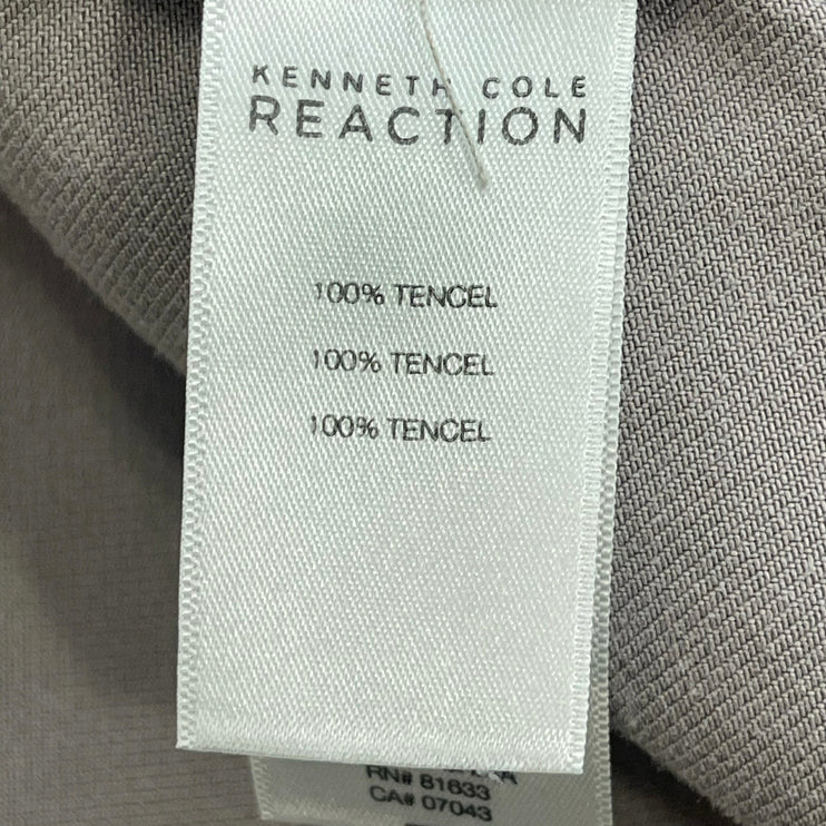 Kenneth Cole Reaction Gray Long Sleeve Full Zip Moto Bomber Coat Jacket Size S/P
