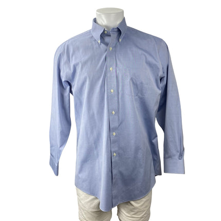 Brooks Brothers Regent Mens Blue Pocket Long Sleeve Button Up Dress Shirt Top 16