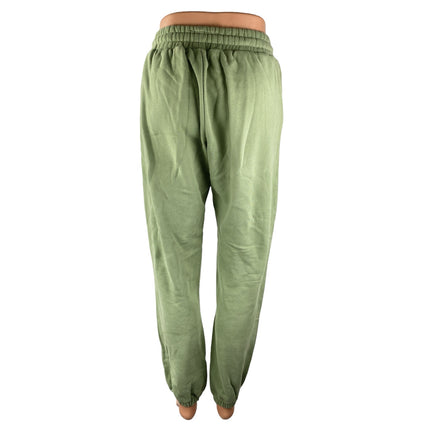 Dam Sel Women's Green Drawstring High Rise Athletic Jogger Sweat Pants Size S