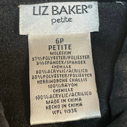 Vintage Liz Baker Y2K Brown Tan Patchwork Faux Suede Button Up Blazer Jacket 6P