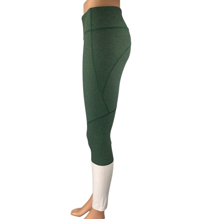 Outdoor Voices Women's Green Colorblock Yoga Workout Athletic Leggings Pants S