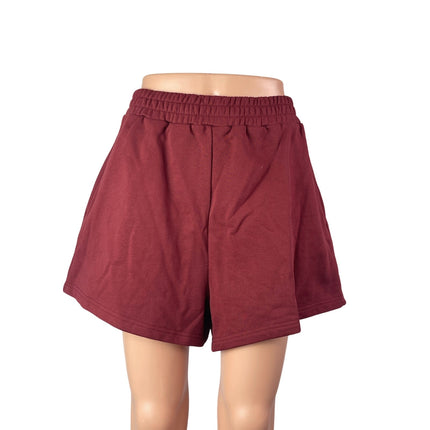 Parke Women's Red High Waisted Pull On A Line Athletic Mini Shorts Size L/XL