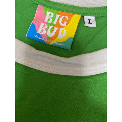 Big Bud Women's Green Goodluck Horseshoe Short Sleeve T Shirt Tee Top Size L