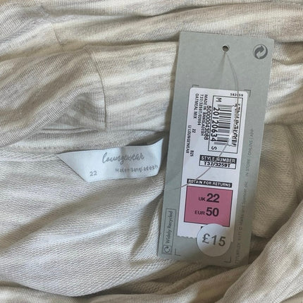NEW Marks & Spencer Stripe Hooded Long Sleeve Casual Lounge Tee T-Shirt Top 18