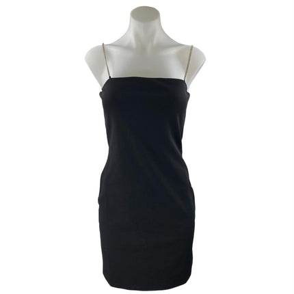 NEW H&M Women's Black Sleeveless Cami Camisole Mini Bodycon Tank Dress Size S