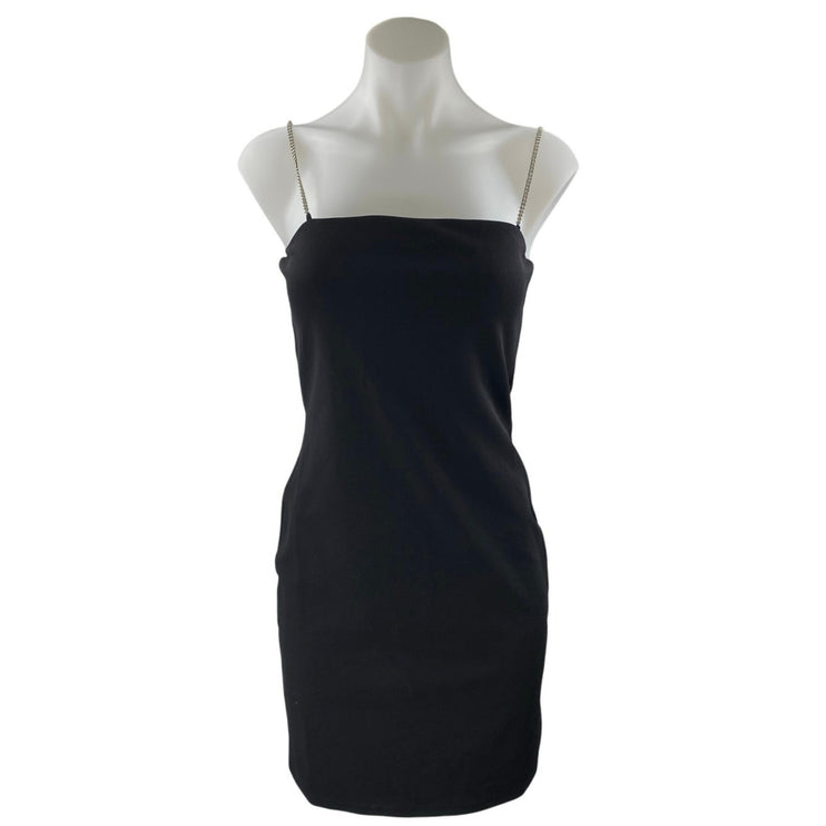 NEW H&M Women's Black Sleeveless Cami Camisole Mini Bodycon Tank Dress Size S
