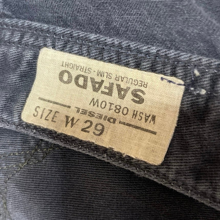 Diesel Safado Men's Blue Mid Rise Casual Slim Straight Crop Denim Jeans Size 29