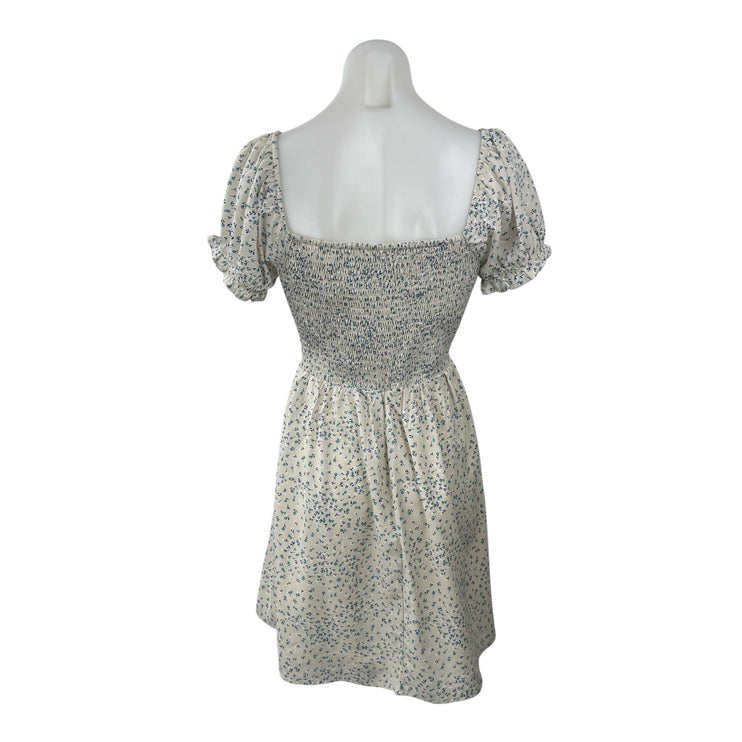 Princess Polly Ruth Floral Ruched Sweetheart Short Sleeve Mini A-Line Dress 10