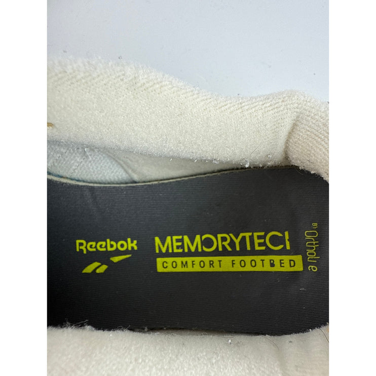 Reebok CLUB MEMT Women's Cream White Leather Lace Up Low Top Sneakers Shoes Sz 8