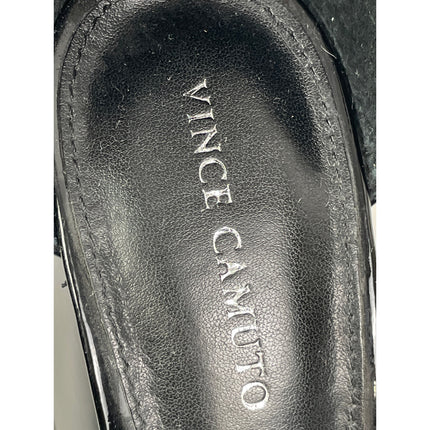 Vince Camuto Women's Black Patent Pointed Toe Block Heels d'Orsay Pumps Sz 7.5