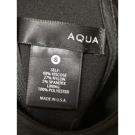 Aqua Women's Black Sleeveless Halter Zip Mini A-line Fit & Flare Dress Size S