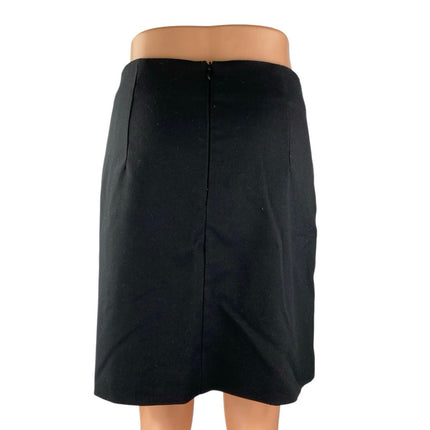 Siyazu Women's Black Mini Mid Rise Zipper Straight Pencil Wrap Skirt Size 1