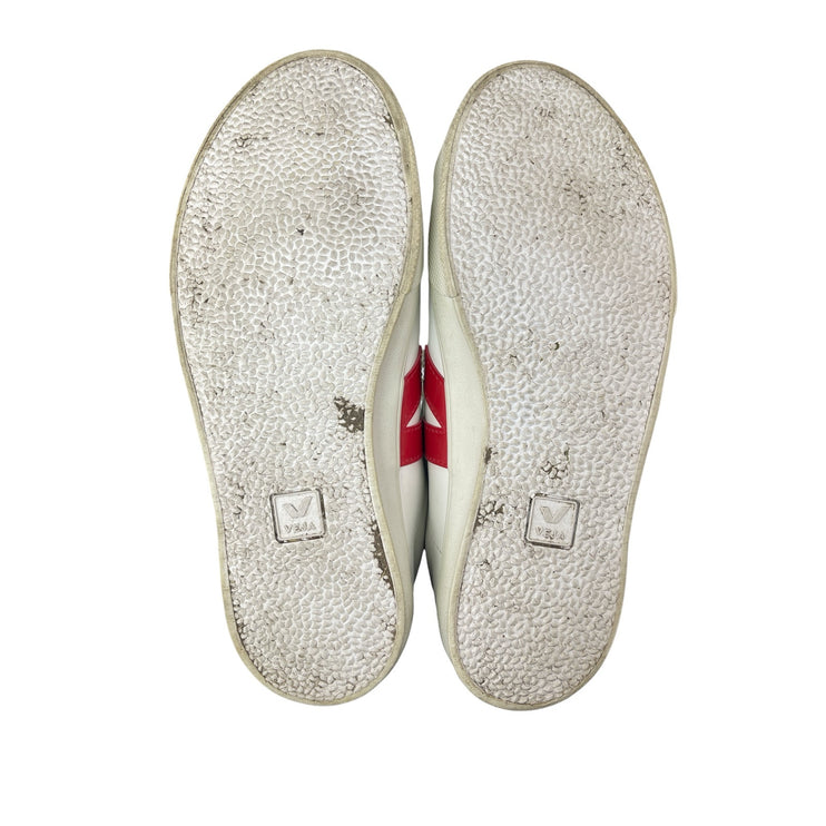 Veja Esplar Women's White Red Leather Lace Up Round Toe Athletic Sneakers Size 9