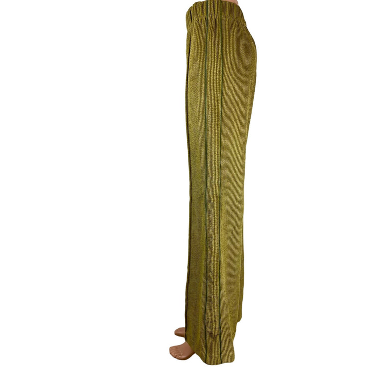 BDG Urban Outfitters Green Corduroy Flared Wide Leg Pull On Ankle Pants Size 26