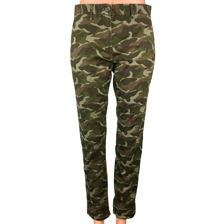 Gap Women's Straight Broken in Khakis Camouflage Army Military Pants Size M