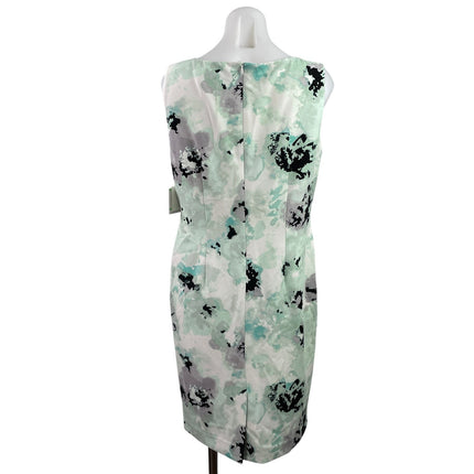 NEW Kasper Women's Green Tie Dye Sleeveless Round Neck Mini Tank Dress Size 8