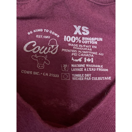 COWS Haylor Swift The Eras Farm Tour Red Maroon Crew Taylor T Shirt Tee Top XS