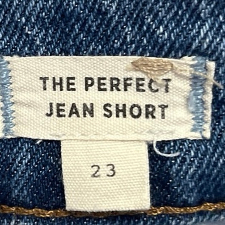 Madewell Women's Blue The Perfect High Waisted Cut Off Denim Jean Shorts Size 23