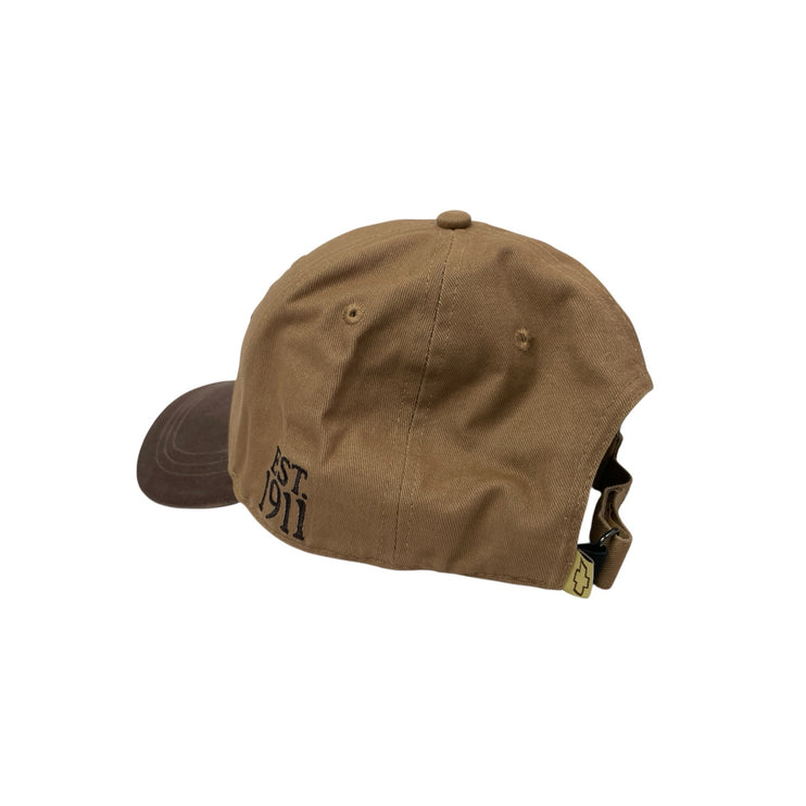 Open Road Chevrolet Unisex Tan Brown Colorblock Embroidered Strapback Hat Cap OS