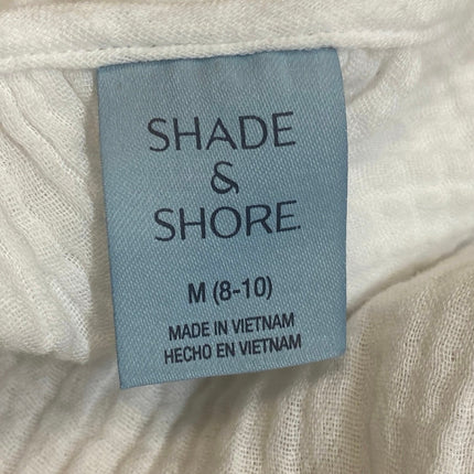 Shade & Shore Women's White Sleeveless Open Back Cami Tank Mini Dress Size M