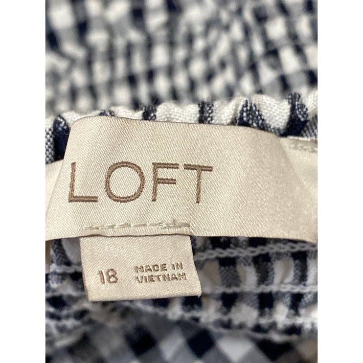 LOFT Womens Black White Checkered Sleeveless Cami Camisole Mini A-line Dress 18