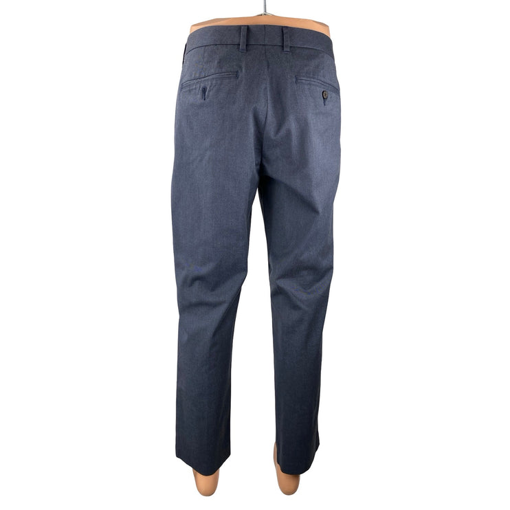 Bonobos Monday Men's Navy Blue Straight Mid Rise Dress Trousers Pants Size 35