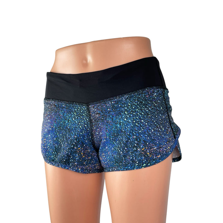 Lululemon Speed Strive Multi Black Yoga Gym Athletic Activewear Running Shorts 2