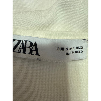 Zara White Sleeveless Crew Neck Cami Camisole Tank Mini Shift Dress Size S