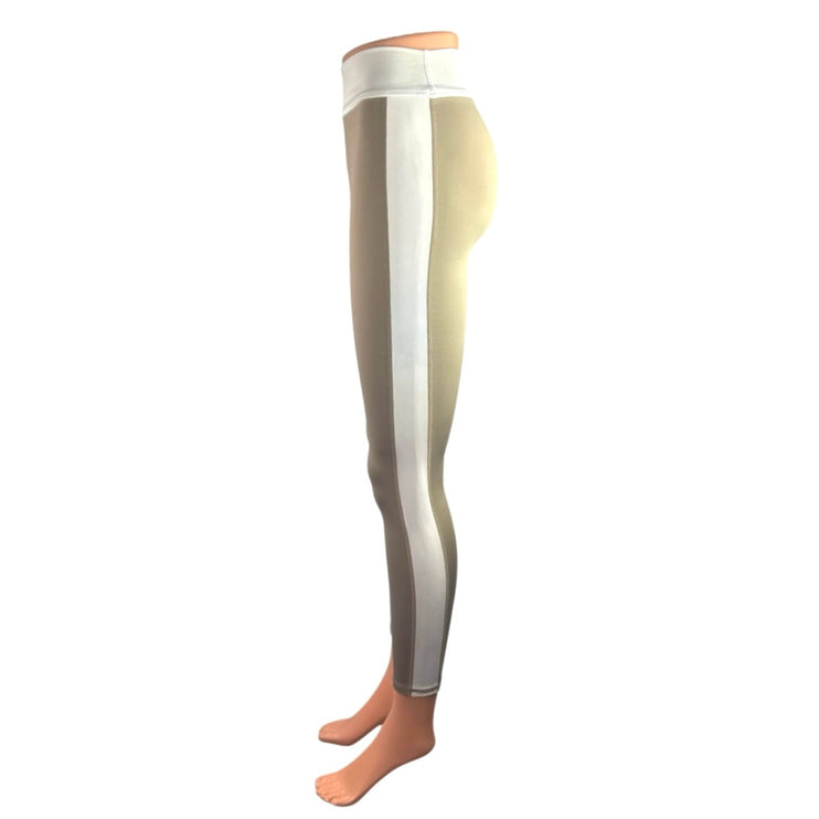 Greyson Divina Beige High Rise Yoga Workout Athletic Activewear Legging Pants M
