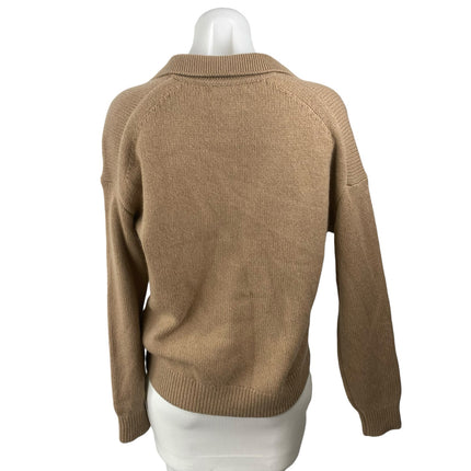 Aritzia Wilfred Luxe 100% Cashmere Clara Womens Brown Long Sleeve Sweater Top XS