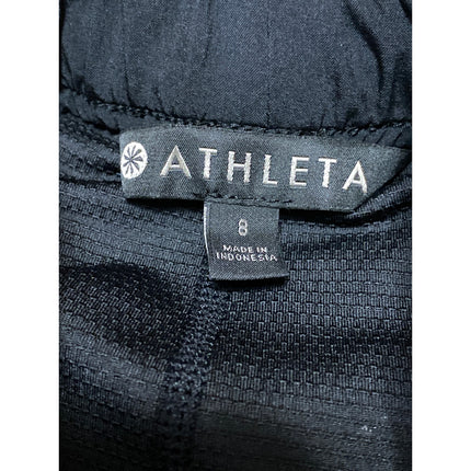 Athleta Skyline Womens Black Yoga Gym Athletic Activewear Paperbag Skort Skirt 8