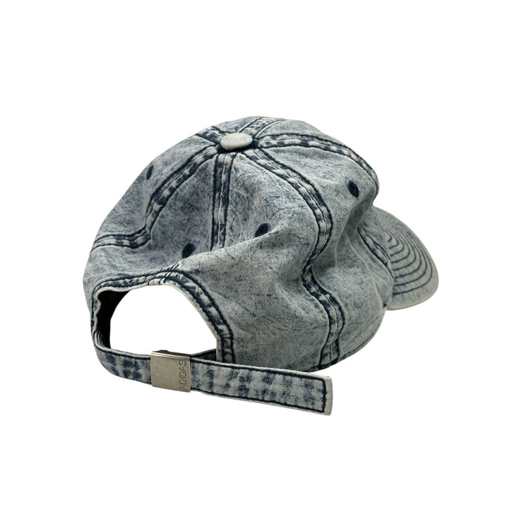 Adidas Saturday Plus Washed-Grey Strapback Denim Baseball Cap Hat One Size