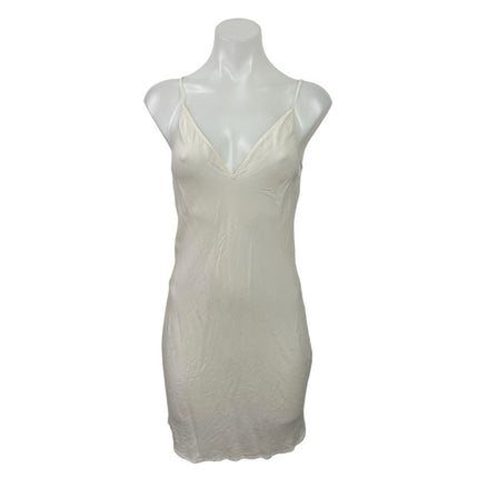 Maje Silky Satin Lace V Neck Sleeveless Mini Camisole Tank Shift Slip Dress 34