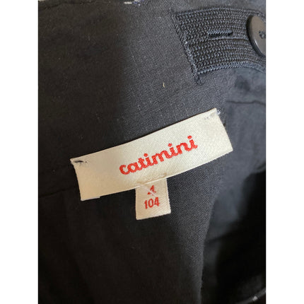 Catimini Girl's Black Hummingbird Pleated Mini Flare Skater A-Line Skirt Size 4