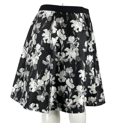 Lane Bryant Prabal Gurung Black Floral High Waist A Line Knee Length Skirt Sz 16