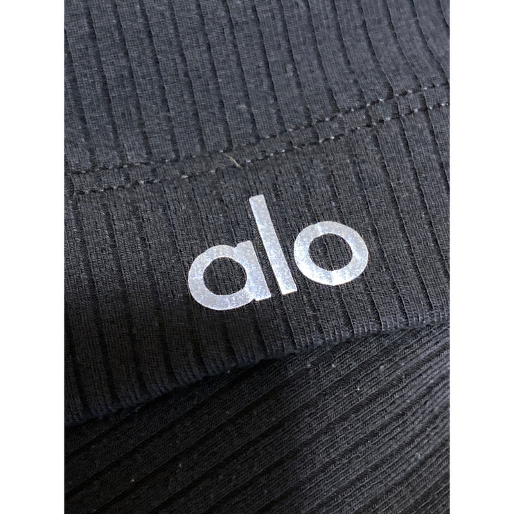 Alo Yoga Ribbed Define Scoop Neck Long Sleeve Crop Athletic Activewear Bra Top S