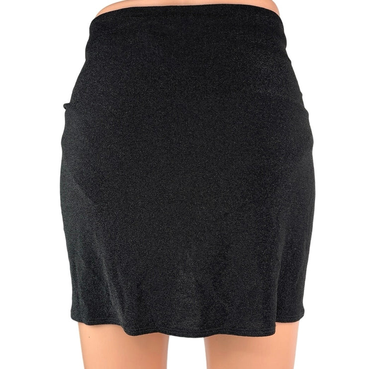 Nookie Black Tie Knot Fitted Summer Coverup Beach Swim Mini Skirt One Size